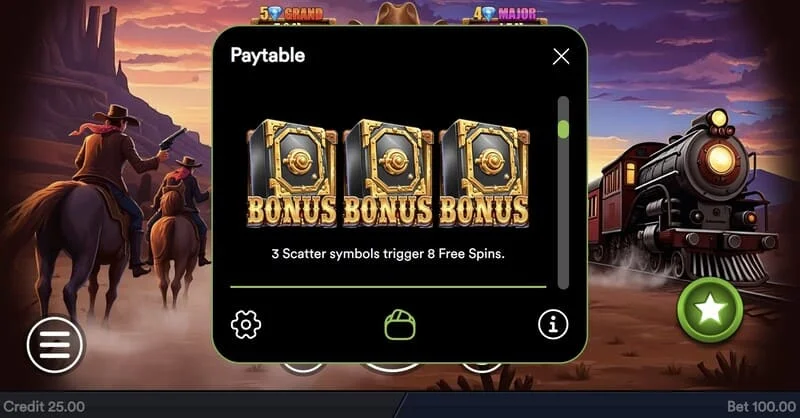 Gold Train Heist - Hold and Win-runda startar med mynt